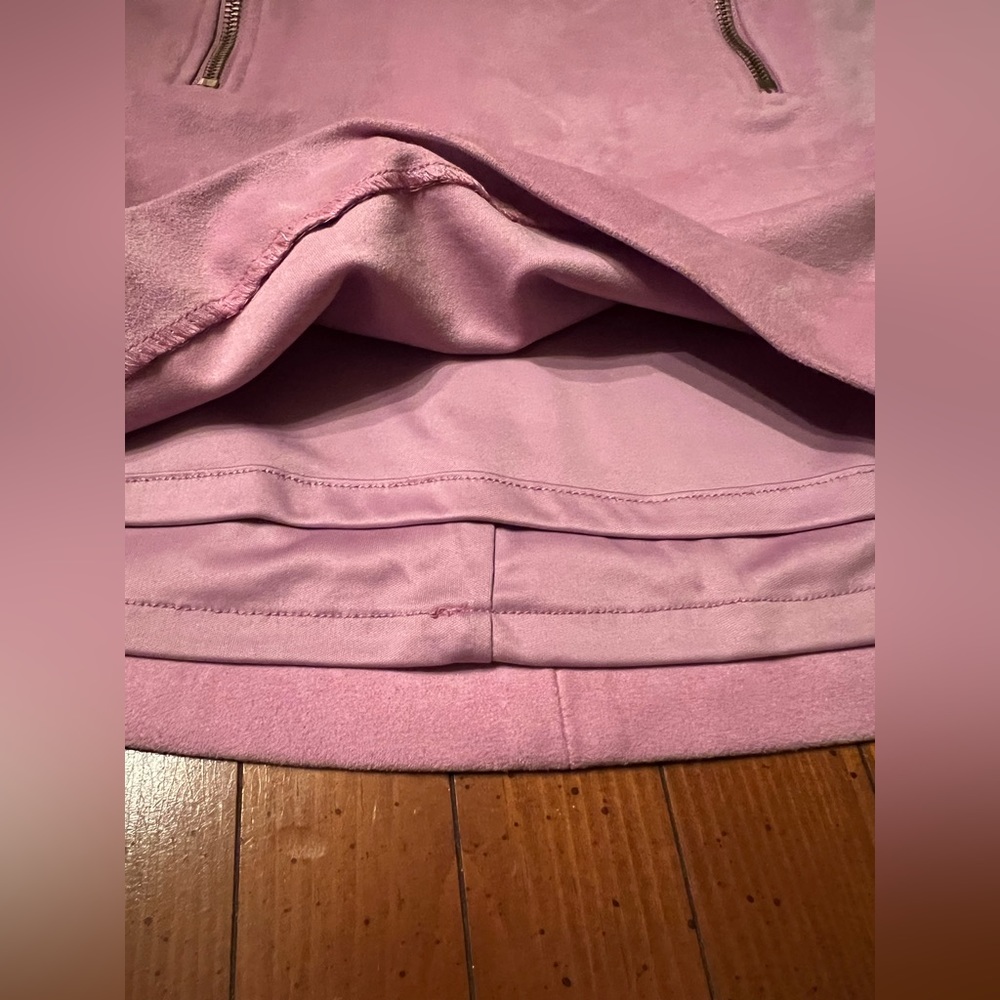 Express Pink and Gold Suede Skirt - Picture 3 of 5